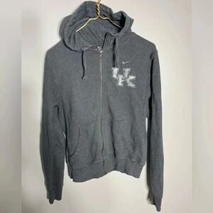 Nike Kentucky Wildcats Rhinestone ZipUp Hoodie Gray Med Womens NCAA Sweatshirt
